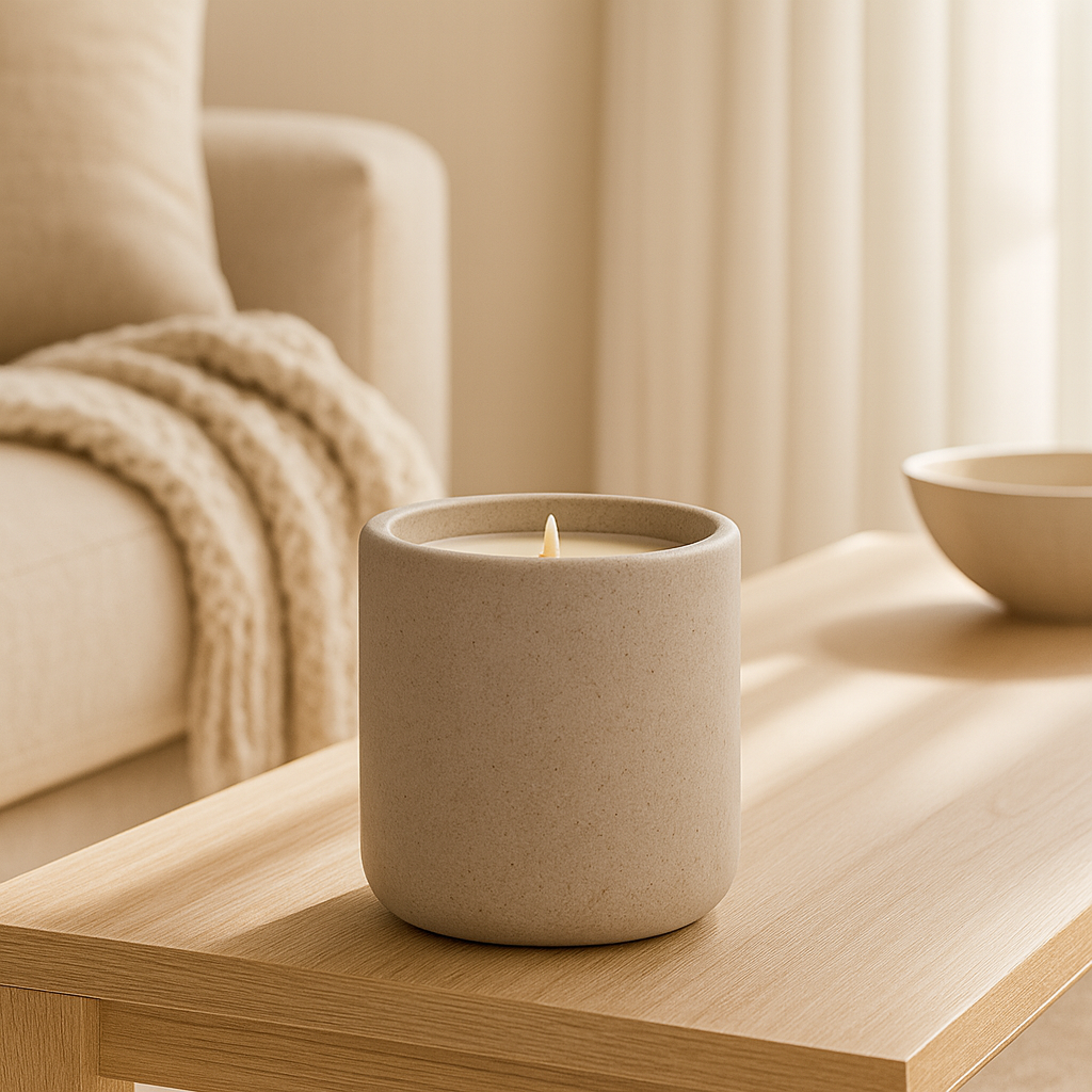 Glutbucht Stein Kerze