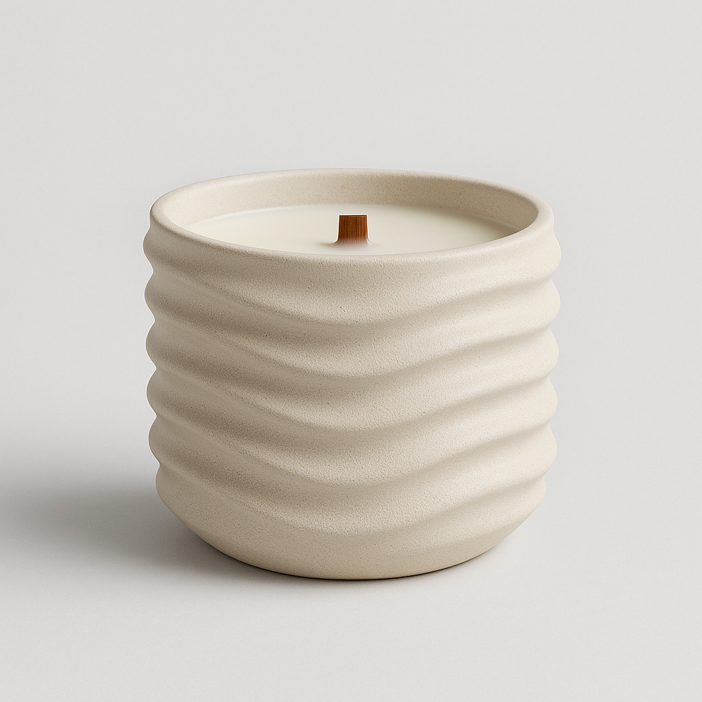 HerdDocht Wellen-Kerze